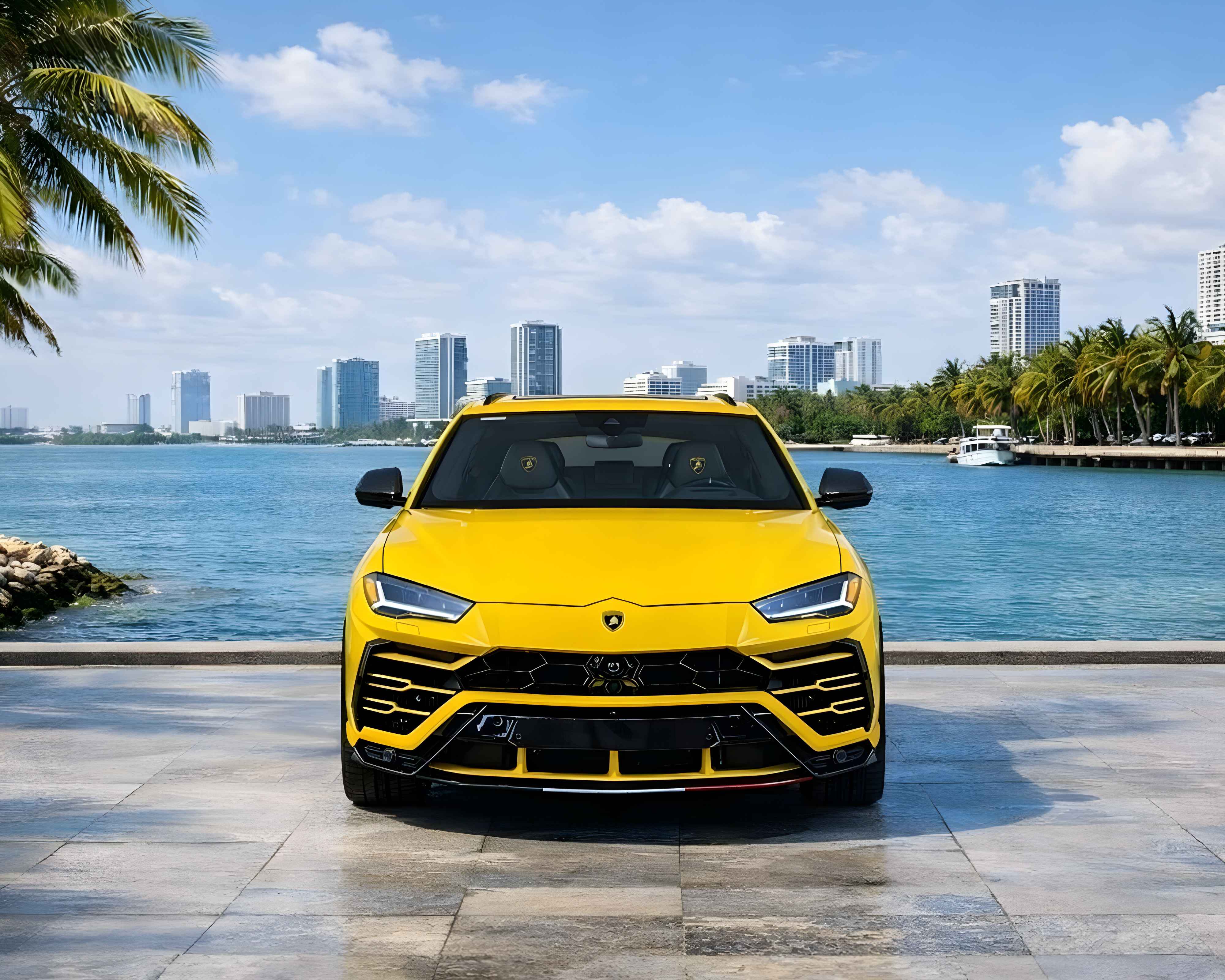 Driving Luxury Car Ocean Drive Miami
